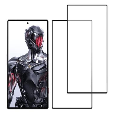 Imagem de Foluu [Pacote com 2 películas para ZTE Nubia Red Magic 8 Pro, vidro temperado [adesivo completo] [cobertura total] [sem bolhas] [antiarranhões] HD transparente altamente responsivo para ZTE Nubia Red Magic 8 Pro