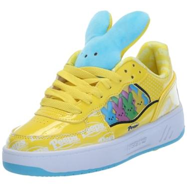Imagem de HEELYS Tênis feminino Rezerve Low Peeps (criança pequena) com salto com rodas, Amarelo, 2 Little Kid