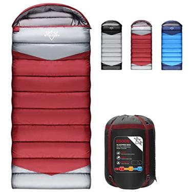 Imagem de Sacos de dormir para adultos mochila leve, impermeável, compacto, acampamento, caminhada, saco de dormir para crianças 10-12, meninas, meninos, 3-4 estações clima quente e frio com sacos de compressão