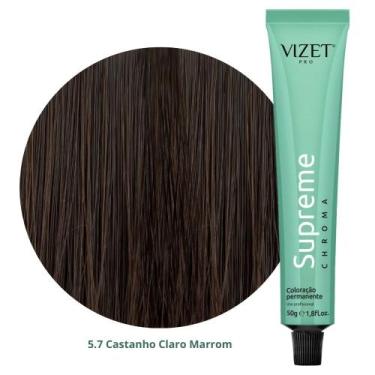Imagem de Coloração Supreme Chroma 5.7 Castanho Claro Marrom 50gr Vizet