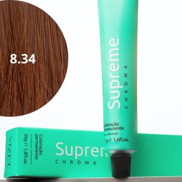 Imagem de Coloração Supreme Chroma 8.34 Loiro Claro Dourado Acobreado 50gr Vizet