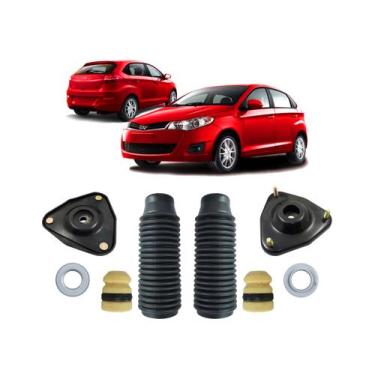 Imagem de Kit Coxim Batente Coifa Dianteiro Chery Celer 2015 2016 2017 - QualyKi