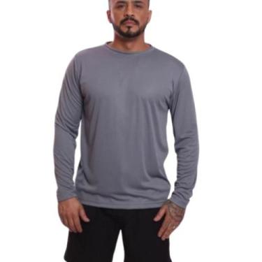 Imagem de Camiseta Dry Fit Manga Longa Masculina Academia Esporte - Genérica, Ci
