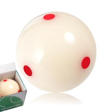 Imagem de DONZWIYES Bola de taco de sinuca Pro-Cup 6 cm com 6 pontos vermelhos AAA-Grade Regulation Size Bola de bilhar para treinamento de bilhar (1 pacote)