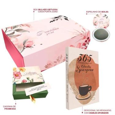 Imagem de Box Mulher Virtuosa 365 Mensagens Diárias Charles Spurgeon Café - Livr