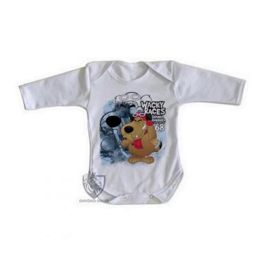 Imagem de body nenê criança roupa bebê manga longa Mutley  azul - Empório Dutra,