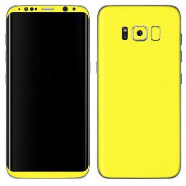 Imagem de Adesivo Skin Premium - Jateado Carbono Samsung Galaxy S8, Amarelo
