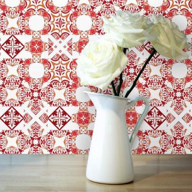 Imagem de Adesivo de Azulejo Vermelho Santana 20x20 cm com 24un - Quartinhos