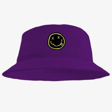 Imagem de Chapéu Bucket Hat Estampado Emoji - MP Moda Masculina, Único, Roxo