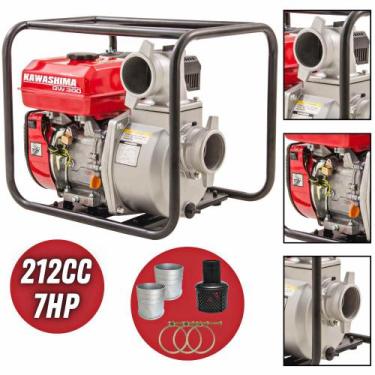 Imagem de Motobomba Kawashima GW300 À Gasolina 212cc 7HP 4T 26MCA Saída de 3 Pol