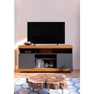 Imagem de Rack Yara Para TV até 47 Polegadas Com 2 Portas de Giro Noce Milano/ P