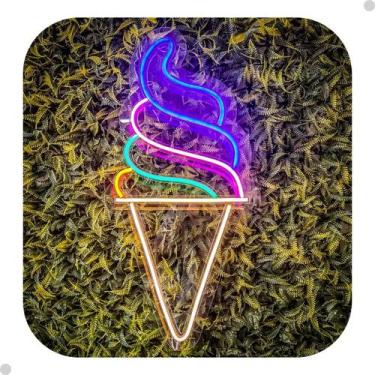 Imagem de Painel Neon Led Sorvete Casquinha Gelato Decorativo Luminoso - CNC Sor