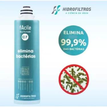 Imagem de Refil filtro Água Elimina Bactérias C7 Facile Hidrofiltros, Azul-marin