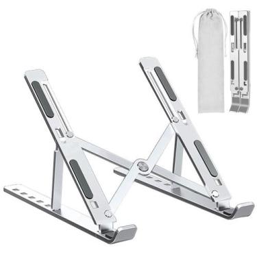Imagem de Suporte Ergonômico Para Notebook Alumínio Dobrável Ajustável MS-522 - 