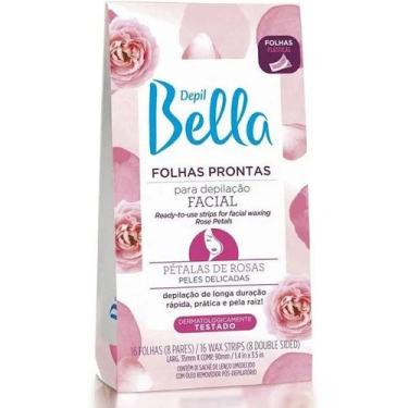 Imagem de Folhas Prontas Facial Depil Bella Petalas de Rosa C/16