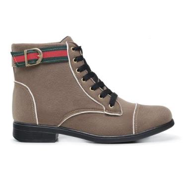 Imagem de Botinha Sneaker Fivela Feminina Cano Baixo Bege - Zafrem, 35, Feminino