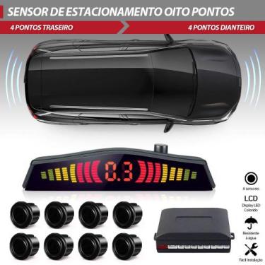 Imagem de Sensor Dianteiro e Traseiro Preto Nissan Kicks 2016 2017 Estacionament