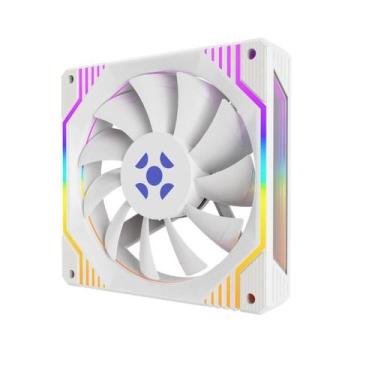 Imagem de Cooler Fan Fortrek Frosty Rainbow 120mm 1200 RPM Branco - 83901