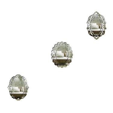 Imagem de Kit Espelhos Decorativos venezianos  Pegui Urbino 3 peças - CREATUS, p