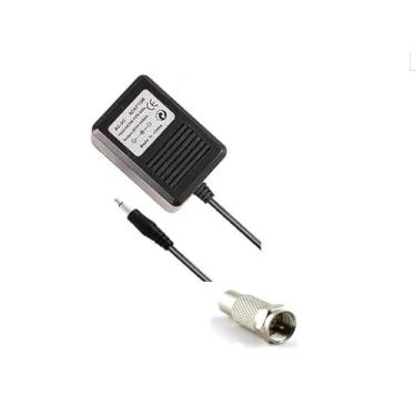 Imagem de RUITROLIKER Adaptador AC com adaptador de TV tipo F macho para RCA fêmea RF coaxial conector conversor para Atari 2600