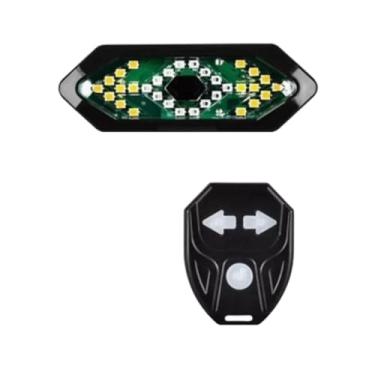 Imagem de Lanterna Sinalizadora Traseira Bike Bicicleta com Seta e Controle Remoto Led Recarregável USB