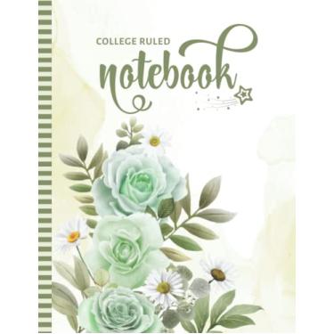 Imagem de College Ruled Notebook: Large 8.5x11 Composition Book / 100 Sheets (200 Pages) / Numbered Pages/Note Taking Gift For Back To School - Writing / ... Flower Leave Art - Floral Watercolor Painting