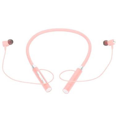 Imagem de Fones de Ouvido Com Fita para Pescoço, Sem Fio, 5.2, Ipx5, à Prova D'água, Estéreo, Ergonômico, Com Graves Aprimorados, Magnético para Entusiastas de Esportes (Rosa)