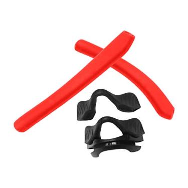 Imagem de TRUSHELL Mais de 20 opções de kits de borracha/substituição de lente para óculos de sol OOO9327 OAKLEY EVZero Range, Rubber Kits - Red, EVZero Range