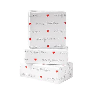 Imagem de ZINTBIAL Papel de embrulho de Dia dos Namorados para casamento, aniversário, You're My Favorite Human Design para homens e mulheres - 51 x 73 cm, 6 folhas dobradas, fácil de armazenar