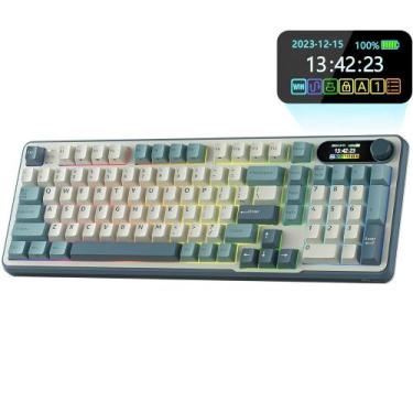Imagem de Teclado Mecanico Royal Kludge RKS98 96% Sem Fio Switch Blue, Light Clo
