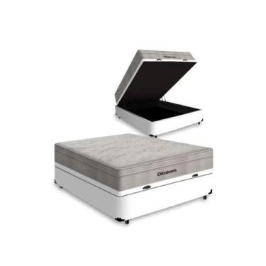 Imagem de Cama Box Baú Queen + Colchão De Molas Ensacadas - Ortobom - AirTech Sp