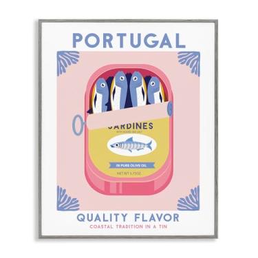 Imagem de Stupell Industries Arte de parede giclée emoldurada em lata de sardinha de Portugal por Omar Escalante, 61 x 76 cm