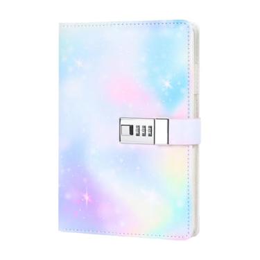 Imagem de Vaveren Diário com bloqueio, Lockable Secrets Journal Notebook Pessoal, Lock Journal Planner Lock Diário para meninos Adultos para crianças, Céu Estrelado