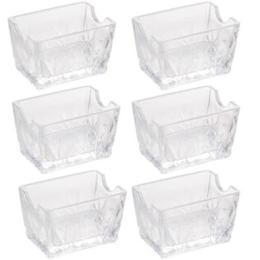 Imagem de Kit 6 Porta Sachês de Vidro Dublin Chá Açucar Café Maionese Ketchup Ly