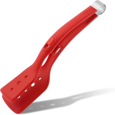 Imagem de 2 em 1 Grip and Flip Spatula Tong, espátula de silicone para churrasco Espátula multiuso antiaderente para cozinha Pinças para panqueca Pão de peixe Torrada Omeletes (Vermelho)