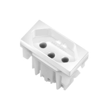 Imagem de Módulo Tomada 2P+T, Alumbra, Siena 6079, Branco