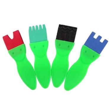 Imagem de Conjunto de Pincel de Espuma Infantil, Pincéis Com pó de Esponja e Paleta de Cores para Aquarela, óleo, Acrílico, Artesanato, Rocha (25pcs) (30pcs)