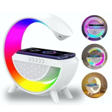 Imagem de Luminária Caixinha De Som G-Speaker Smart 3 em 1 carregador por induçã
