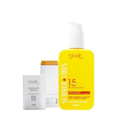 Imagem de Kit Skelt Summer Vibes Glow Stick Iluminador Protetor Solar (2 produtos)