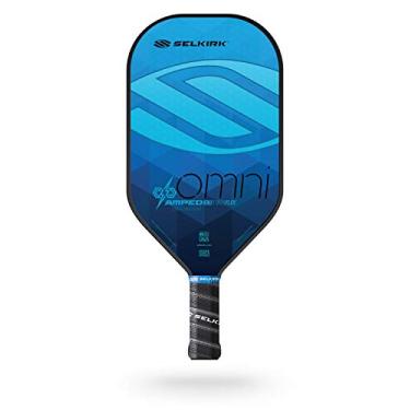 Imagem de Selkirk 2024 Amped Pickleball Paddle | Pá de Pickleball de Fibra de Vidro com Núcleo de Polipropileno X5 | Raquetes Pickleball Feitas nos EUA | Azul Safira Leve Omni |