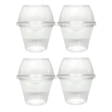 Imagem de Kit 10 Embalagem copo da felicidade 250ml tampa bolha G677