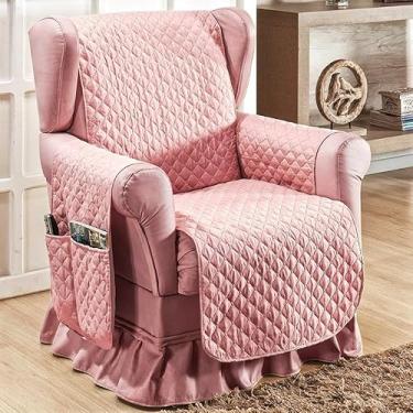 Imagem de Protetor de Poltrona Tecido Macio - Ideal para Casas com Pets e Crianças, Fácil de Lavar e Colocar, Custo-Benefício Incrível – FV Enxovais (Rose, 1 Lugar/Poltrona)