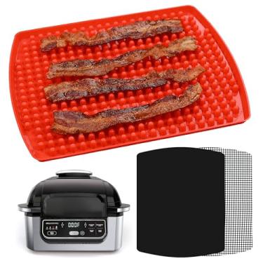 Imagem de INFRAOVENS Acessórios para Ninja Foodi Grill 5 em 1 AG301, Tapete de Silicone Reutilizável e Lavável na Lava-Louças, Resistente ao Calor, Fácil de Limpar