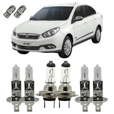 Imagem de Kit Lâmpadas Originais 3200K Gran Siena Alto Baixo Milha T10 - Autovex