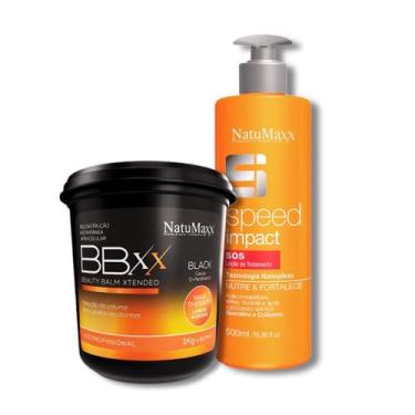 Imagem de Kit Bbxx Beauty Balm Black + Speed Impact S.O.S NatuMaxx 1kg