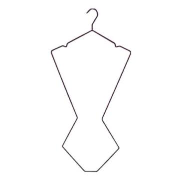 Imagem de Cabide Manequim Em Arame 4mm. 76 x 3 Cm Cor preto - Ativa