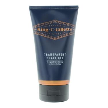 Imagem de King C. Gillette Gel de barbear transparente masculino com chá branco e óleo de argan, 150 ml