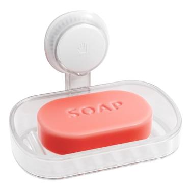 Imagem de TAILI Suporte de barra de saboneteira com ventosa, protetor de sabão com sucção a vácuo potente, suporte de esponja para chuveiro, banheiro, banheira e pia de cozinha, acessórios universais para