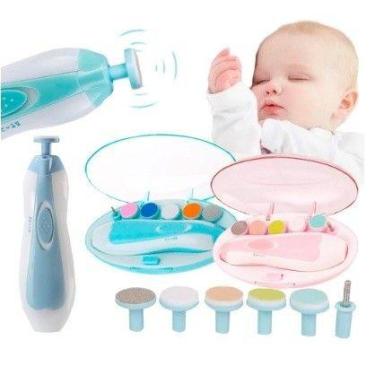 Imagem de Lixa de Unha Elétrico Aparador Cortador Para Bebê Infantil Com Estojo 