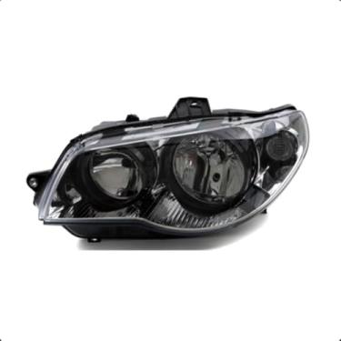 Imagem de Farol Fiat Palio Rs 2004 Em Diante Cromado Canhao Preto Lado Esquerdo Manual H1/H7